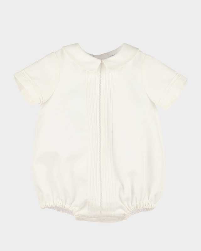 Boy's Pintuck Bubble Romper, Size Newborn-6M